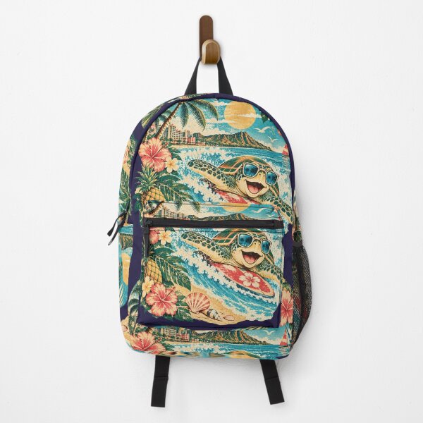 Item preview, Vintage Surfing Sea Turtle – Hawaii Good Vibes designed and sold by Plus91BIRD.