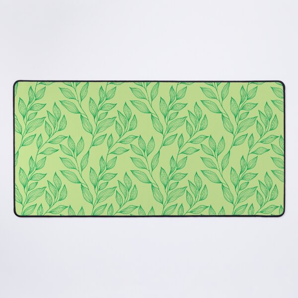 Item preview, Delicate Line Art Botanical Leaf Pattern - Bright on Light Green designed and sold by Frohyou.