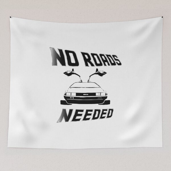 Item preview, DeLorean No Roads Needed designed and sold by PTeeFrench.