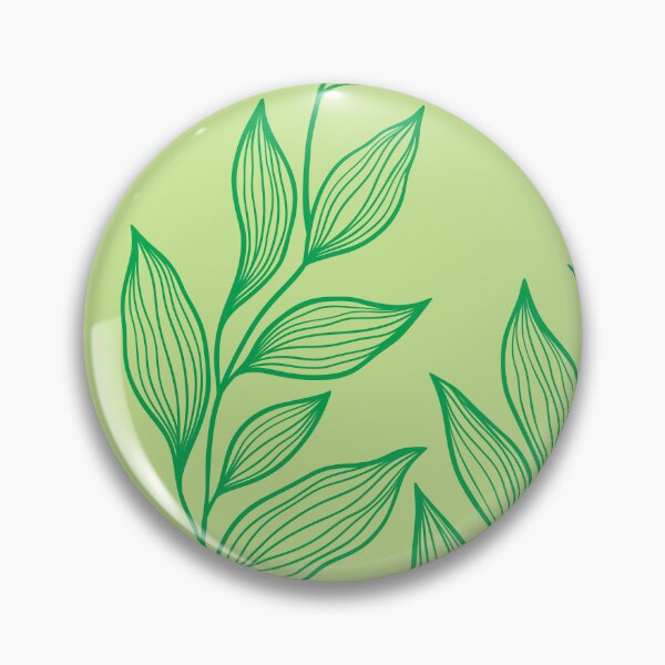 Item preview, Delicate Line Art Botanical Leaf Pattern - Dark on Light Green designed and sold by Frohyou.