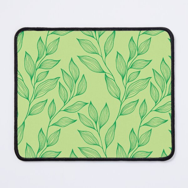 Item preview, Delicate Line Art Botanical Leaf Pattern - Dark on Light Green designed and sold by Frohyou.