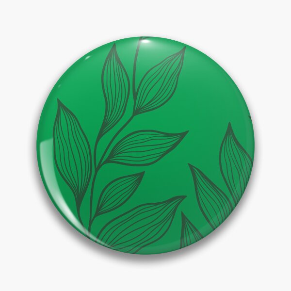 Item preview, Delicate Line Art Botanical Leaf Pattern - Dark on Bright Green designed and sold by Frohyou.