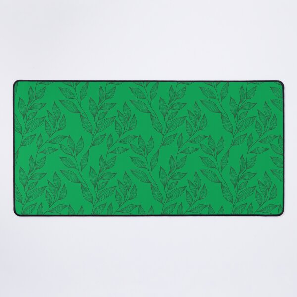 Item preview, Delicate Line Art Botanical Leaf Pattern - Dark on Bright Green designed and sold by Frohyou.