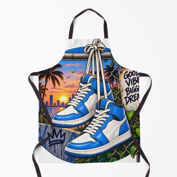 Item preview, Good Vibes Bigger Dreams – Blue Street Style Sneakers designed and sold by TinyWeird.