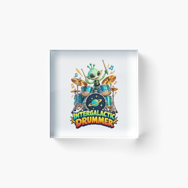 Item preview, Intergalactic Drummer Alien Space Rock Design designed and sold by AleksKos.