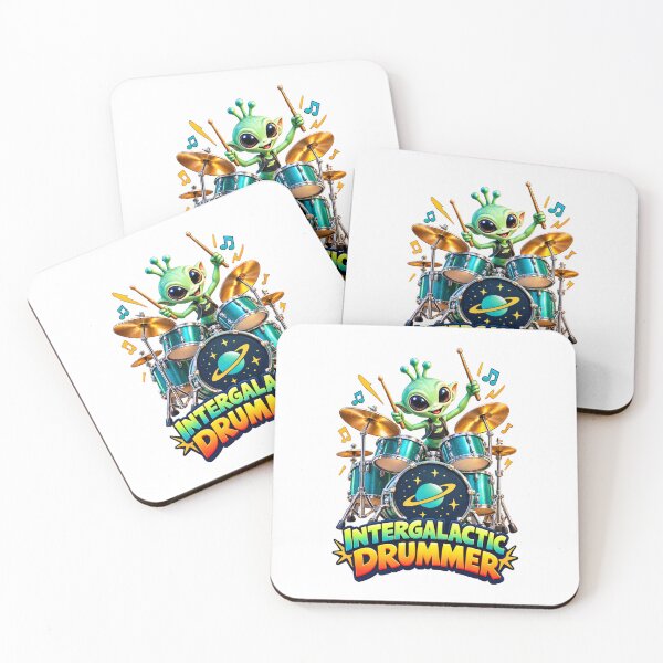 Item preview, Intergalactic Drummer Alien Space Rock Design designed and sold by AleksKos.