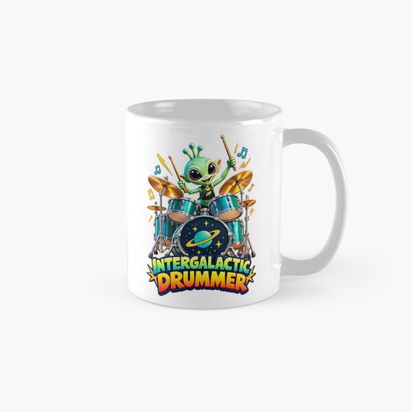 Item preview, Intergalactic Drummer Alien Space Rock Design designed and sold by AleksKos.