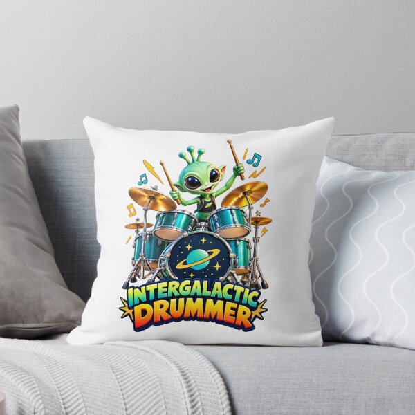 Item preview, Intergalactic Drummer Alien Space Rock Design designed and sold by AleksKos.