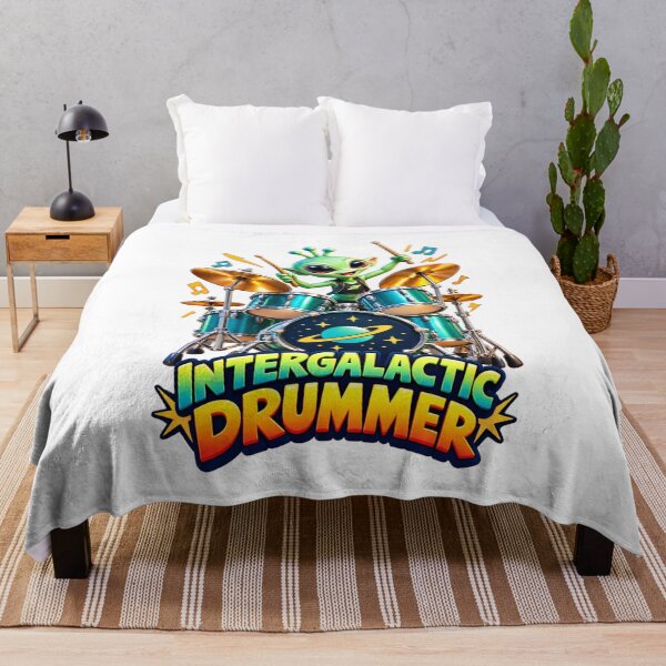 Item preview, Intergalactic Drummer Alien Space Rock Design designed and sold by AleksKos.