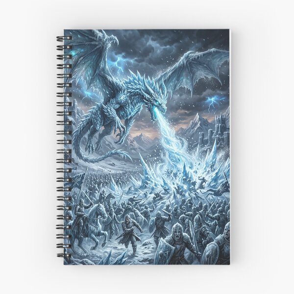 Item preview, Ice Dragon Freezing the Battlefield - Fantasy Art designed and sold by Lucid Dream Pixel.