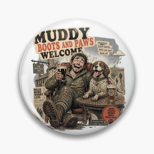 Item preview, Muddy boots and paws pub designed and sold by Talpha.