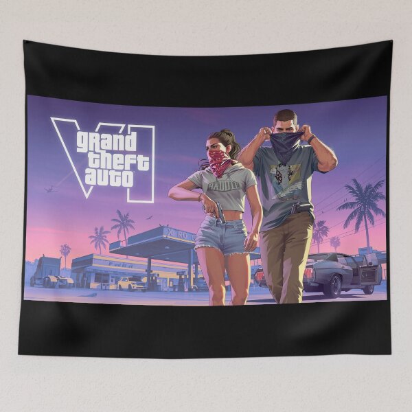 Item preview, Grand Therft Auto VI GTA 6 Vice City Lucia Caminos and Jason Duval designed and sold by sunriseagony.
