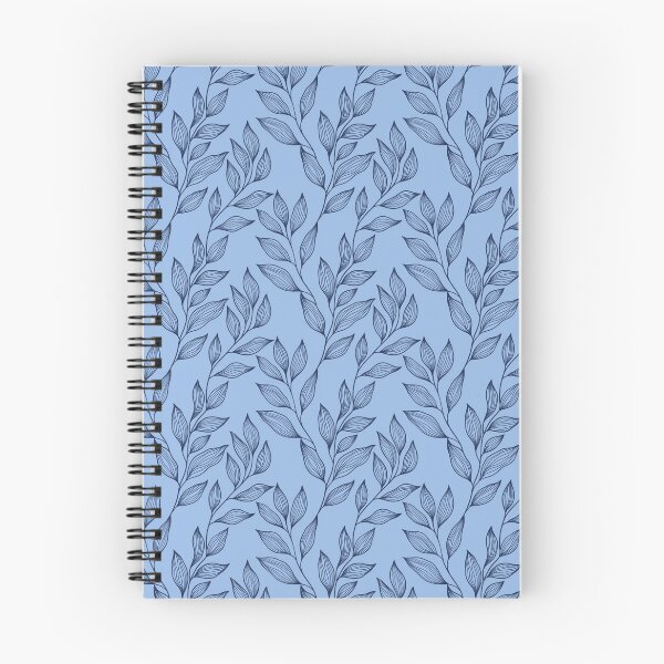 Item preview, Delicate Line Art Botanical Leaf Pattern - Dark on Light Blue designed and sold by Frohyou.
