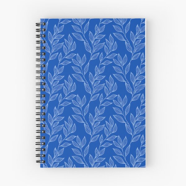 Item preview, Delicate Line Art Botanical Leaf Pattern - Light on Bright Blue designed and sold by Frohyou.