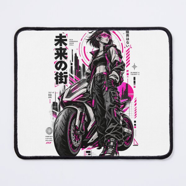 Item preview, Neon City Motorcycle Rider Futuristic Streetwear Design designed and sold by @SHINTOSARTSTORE.