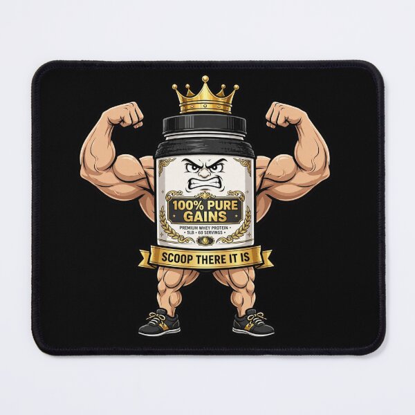 Item preview, Scoop There It Is Funny Protein Powder - 100% Pure Gains Gym designed and sold by StrongEveryDayStore.