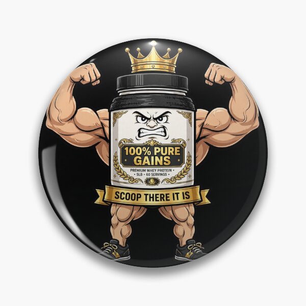 Item preview, Scoop There It Is Funny Protein Powder - 100% Pure Gains Gym designed and sold by StrongEveryDayStore.