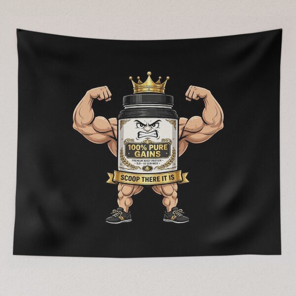 Item preview, Scoop There It Is Funny Protein Powder - 100% Pure Gains Gym designed and sold by StrongEveryDayStore.