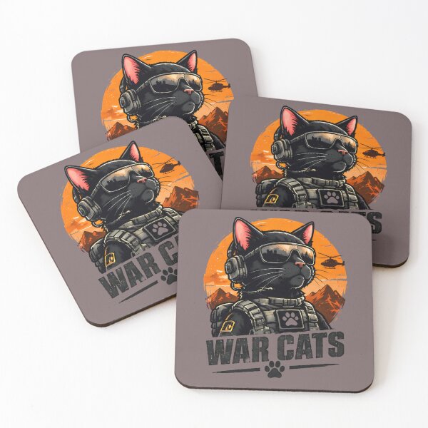 Item preview, War Cats - Military Tactical Cat Soldier Special Ops Army Humor T-Shirt designed and sold by Retro Whiskers.