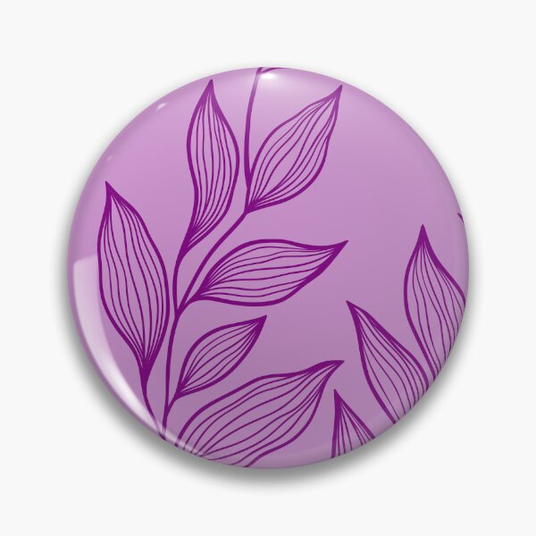 Item preview, Delicate Line Art Botanical Leaf Pattern - Bright on Light Purple designed and sold by Frohyou.