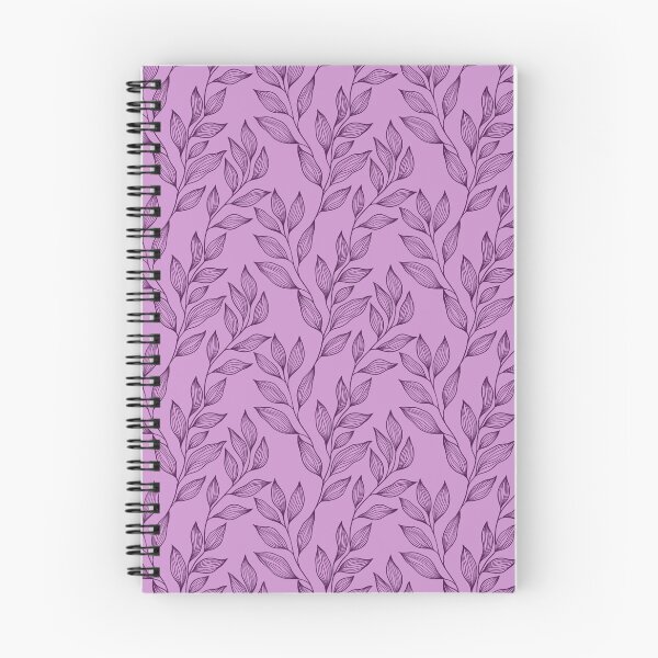 Item preview, Delicate Line Art Botanical Leaf Pattern - Dark on Light Purple designed and sold by Frohyou.