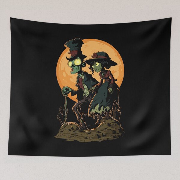 Artikelvorschau, Hexe & Hexenmeister – Gruseliges Halloween-Paar im Gothic-Fantasy-Design entworfen und verkauft von DyzioSupply.