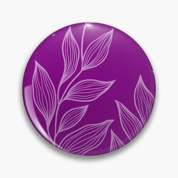 Item preview, Delicate Line Art Botanical Leaf Pattern - Light on Bright Purple designed and sold by Frohyou.