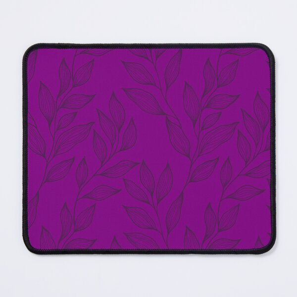 Item preview, Delicate Line Art Botanical Leaf Pattern - Dark on Bright Purple designed and sold by Frohyou.