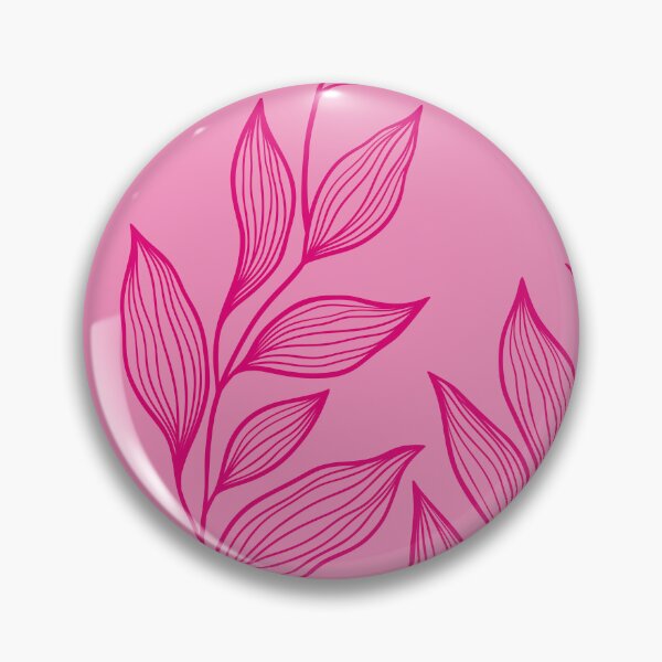 Item preview, Delicate Line Art Botanical Leaf Pattern - Bright on Light Pink designed and sold by Frohyou.