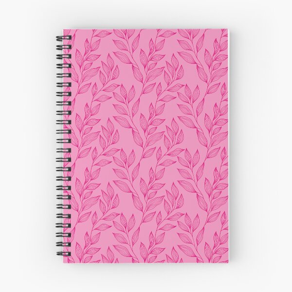 Item preview, Delicate Line Art Botanical Leaf Pattern - Bright on Light Pink designed and sold by Frohyou.