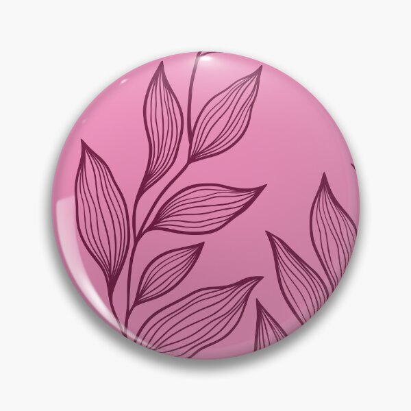 Item preview, Delicate Line Art Botanical Leaf Pattern - Dark on Light Pink designed and sold by Frohyou.