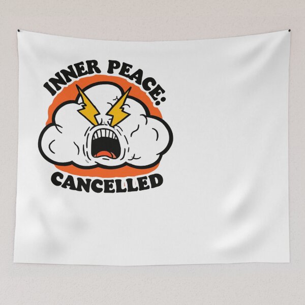Item preview, Inner Peace Cancelled Screaming Cloud Funny designed and sold by NicolasGlowArt.