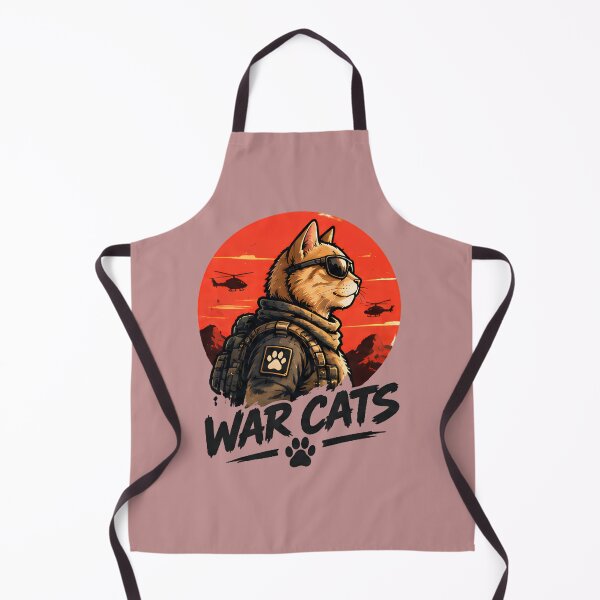 Item preview, War Cats - Cool Orange Tabby Cat Action Hero Sunglasses Retro Military Art designed and sold by Retro Whiskers.