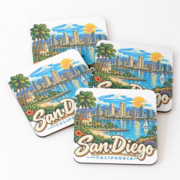 Item preview, Hand Drawn San Diego California Travel Souvenir Landmark Gift designed and sold by MichaeIRellov.