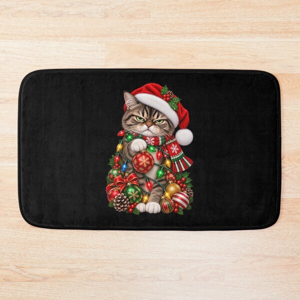 Item preview, Grumpy Christmas Cat designed and sold by RockitBaby.