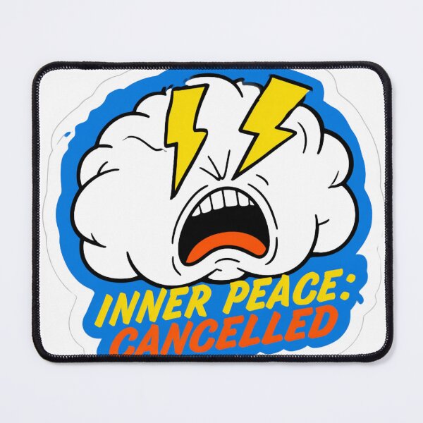 Item preview, Inner Peace Cancelled Stressed Brain Humor designed and sold by NicolasGlowArt.