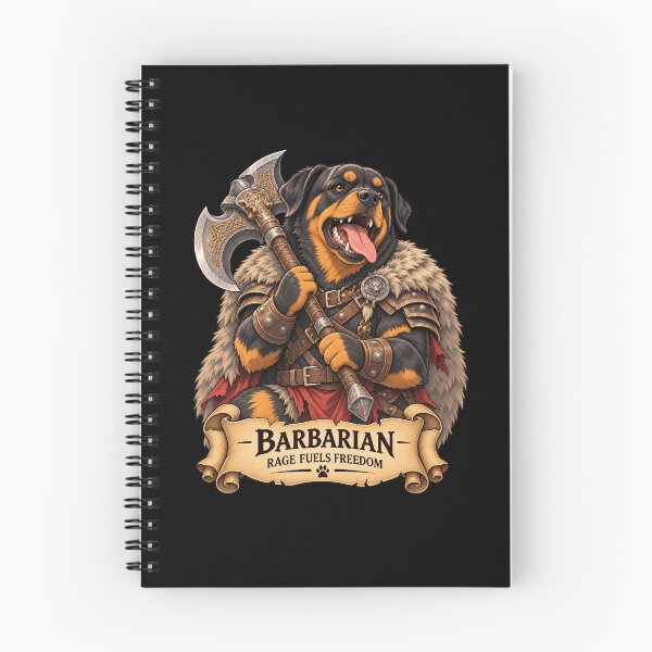 Item preview, Dog D&D Barbarian – Rottweiler Fantasy Warrior designed and sold by StudioSand.