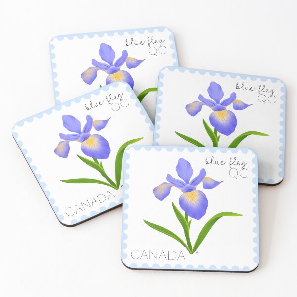 Item preview, Blue Flag Iris of Québec Stamp designed and sold by spontaneousing.