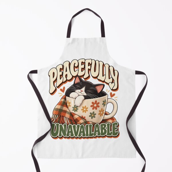 Item preview, Peacefully Unavailable – Cute Cozy Cat Introvert Humor designed and sold by FaithArt777.