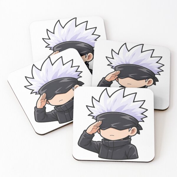 Item preview, Chibi Gojo Satoru Saluting Cute Anime Design designed and sold by frantuliuss.