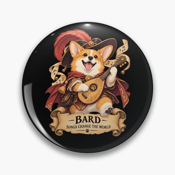 Item preview, Dog D&D Bard – Corgi Fantasy Musician designed and sold by StudioSand.