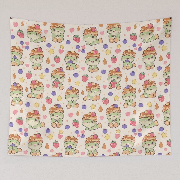 Item preview, Kawaii Frog Pancake Hat Pattern designed and sold by Soft Berry Studio.