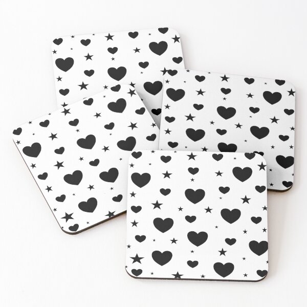 Item preview, Black Hearts and Stars designed and sold by SuzanaTArt.
