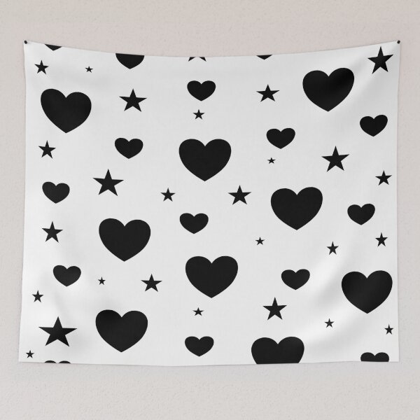 Item preview, Black Hearts and Stars designed and sold by SuzanaTArt.
