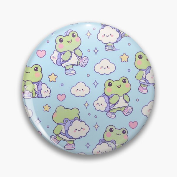 Item preview, Kawaii Frog Cloud Backpack Pattern designed and sold by Soft Berry Studio.