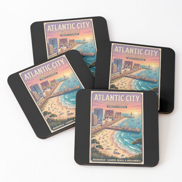 Item preview, Atlantic City, New Jersey Travel Poster designed and sold by ArtworkNorth.