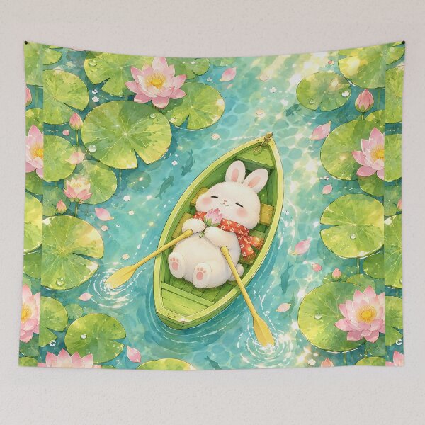 Item preview, Peaceful Bunny Lotus Boat designed and sold by Pure Craft.