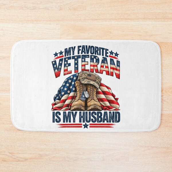 Item preview, My Favorite Veteran Is My Husband Proud Military Wife Patriotic Veteran Family designed and sold by beoldfashioned.