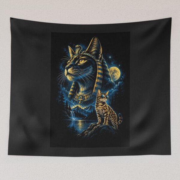 Item preview, Egyptian Cat Bengal Cat Aviator Sunglasses Retro 80s Fantasy designed and sold by HOUSE OF TIST.