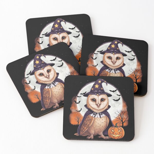 Item preview, Cute Halloween Owl Witch – Spooky Pumpkin Moon designed and sold by Anime  ⭐⭐⭐⭐⭐.